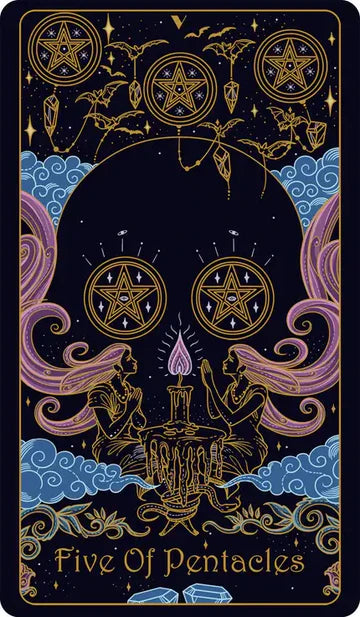five of pentacles upright