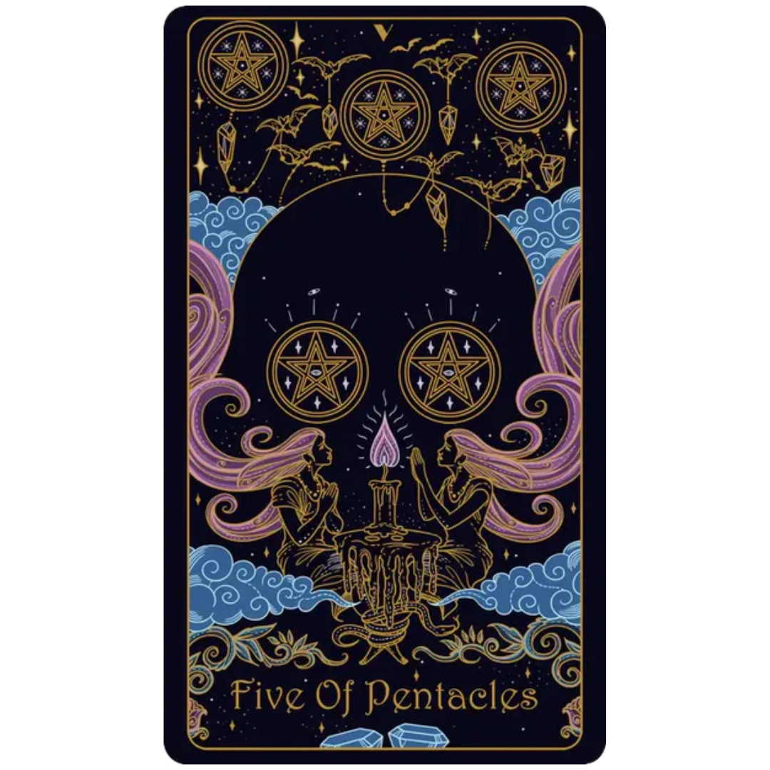 five of pentacles upright