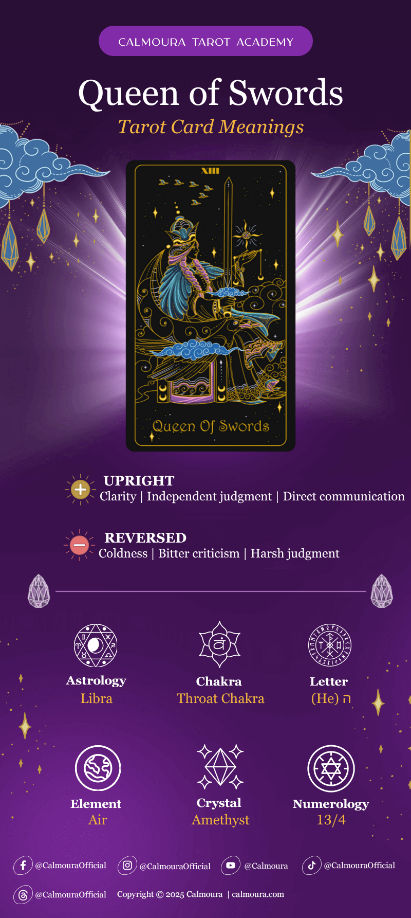 Queen of Swords Cheat Sheet