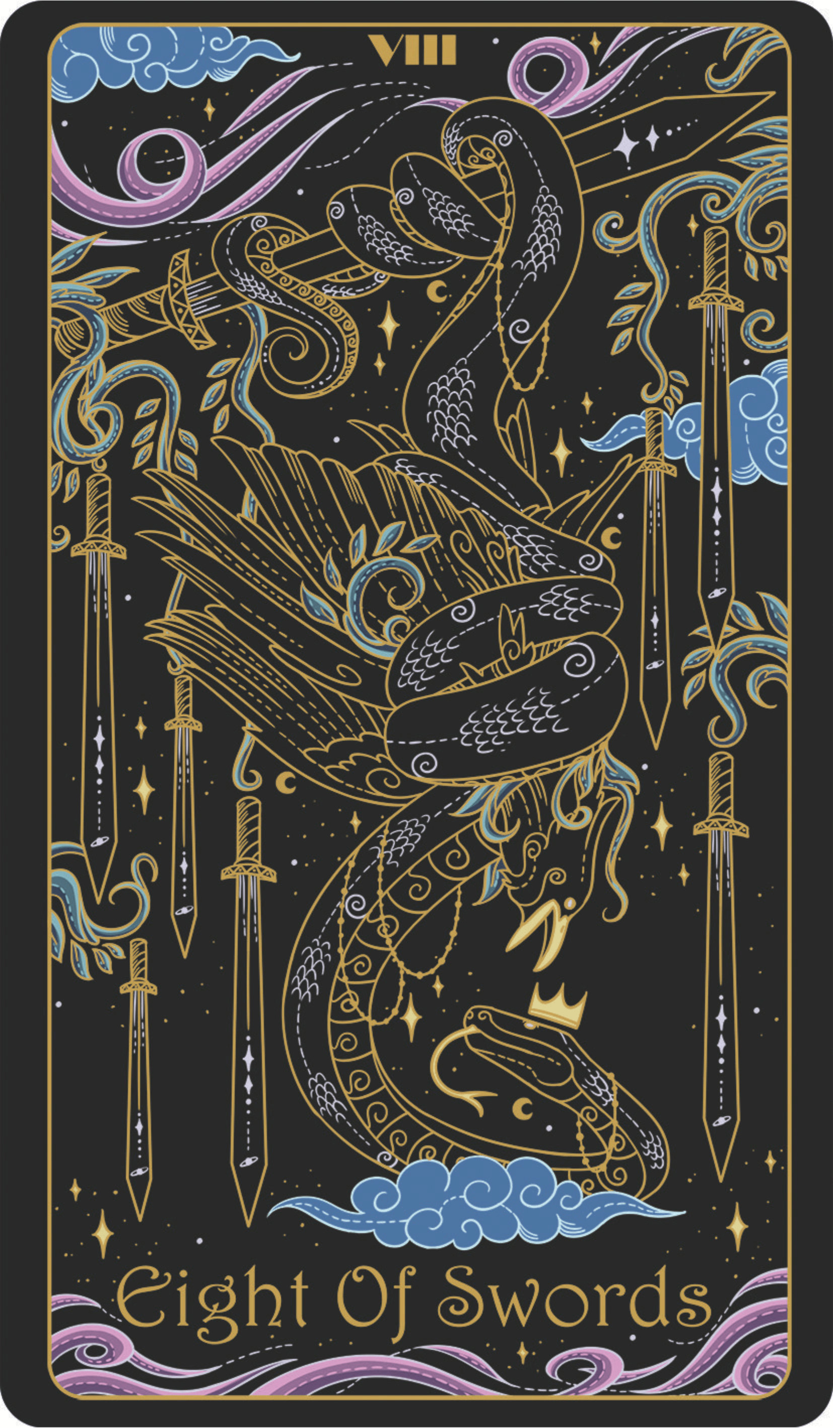 eight of swords upright