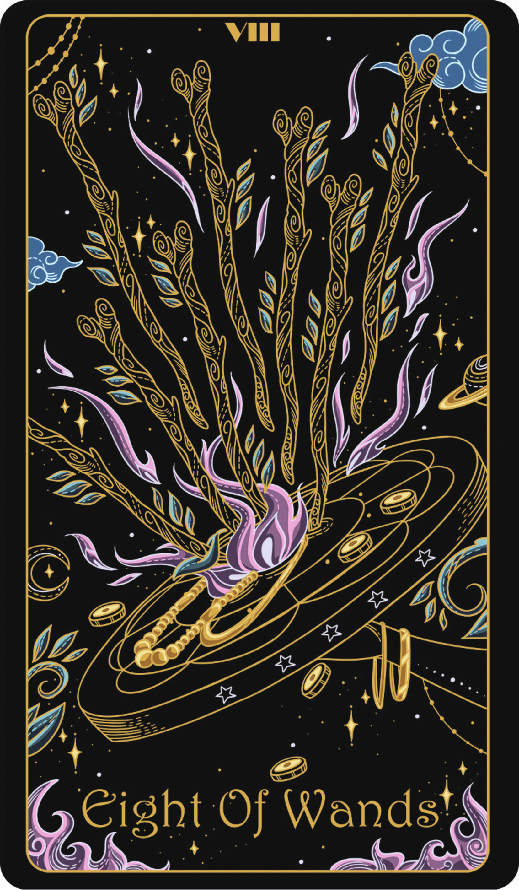 Eight of Wands upright