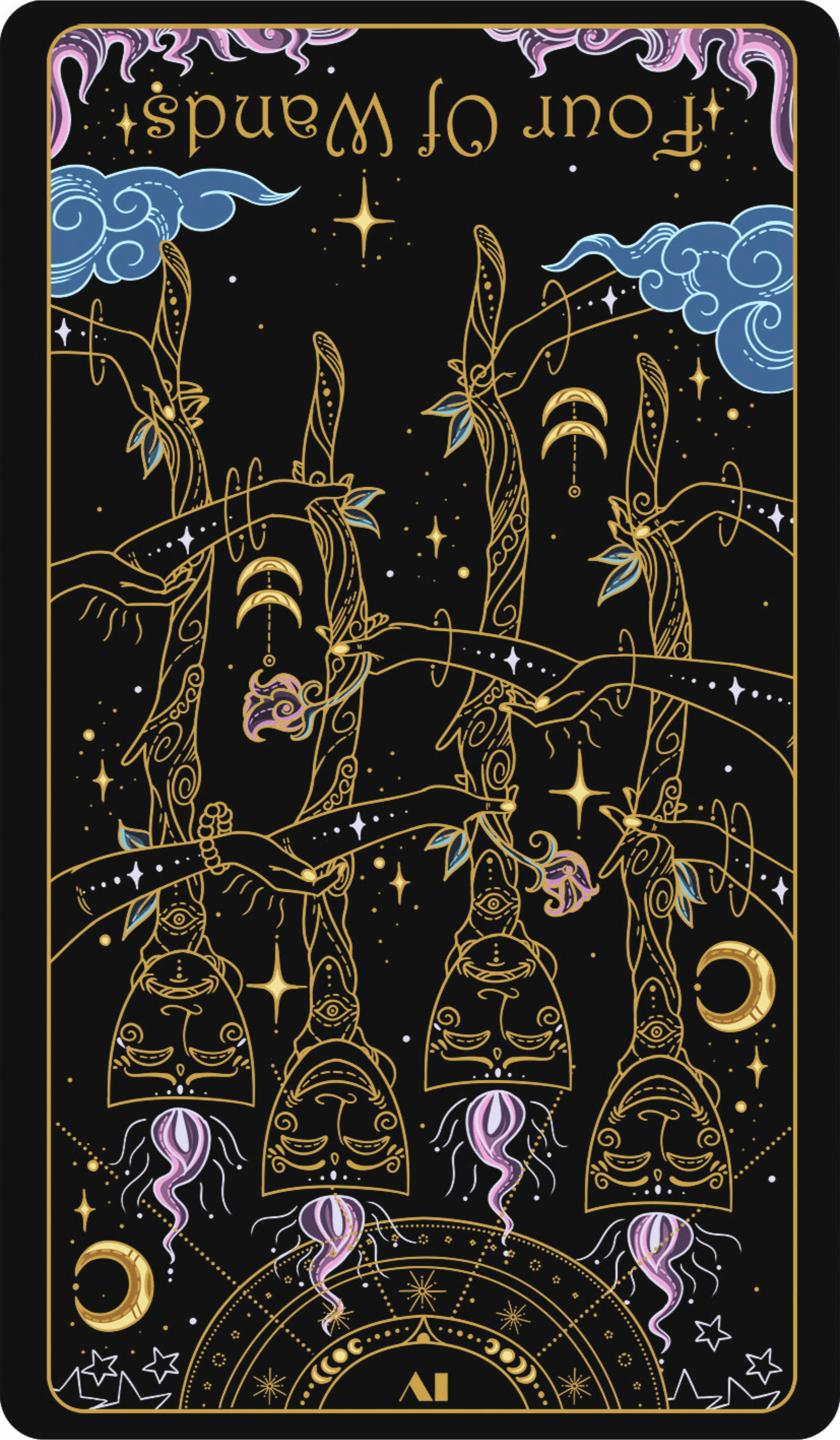 Four of Wands Reversed