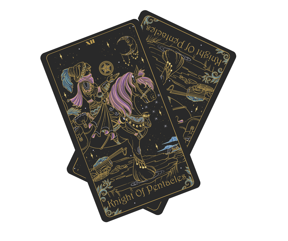 knight of pentacles upright and reversed