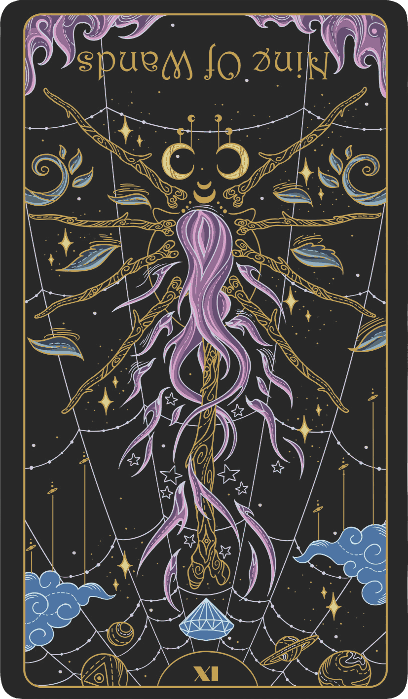 nine of wands reversed