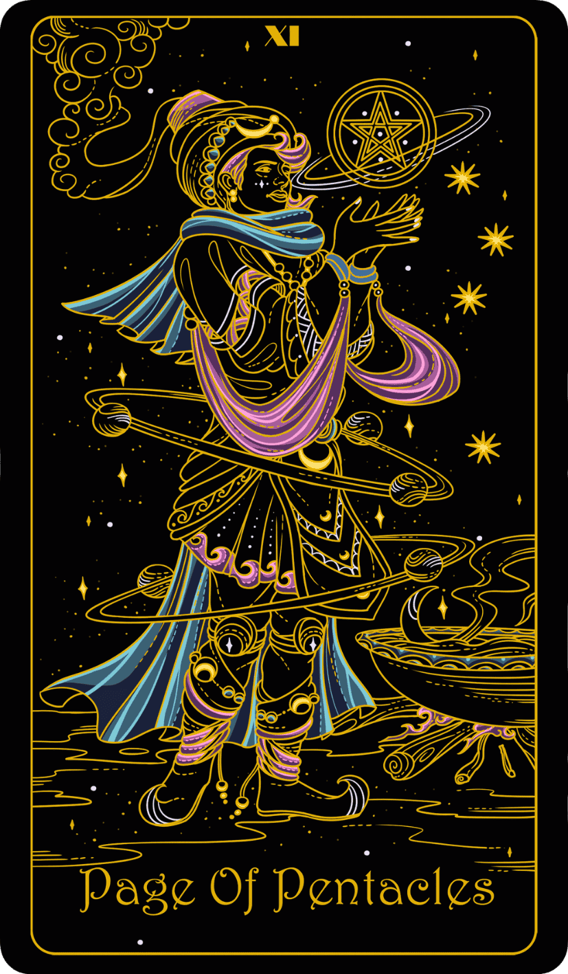 page of pentacles upright