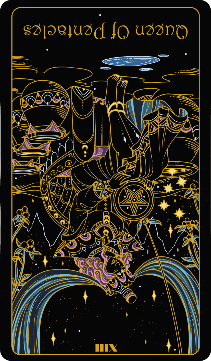 queen of pentacles reversed