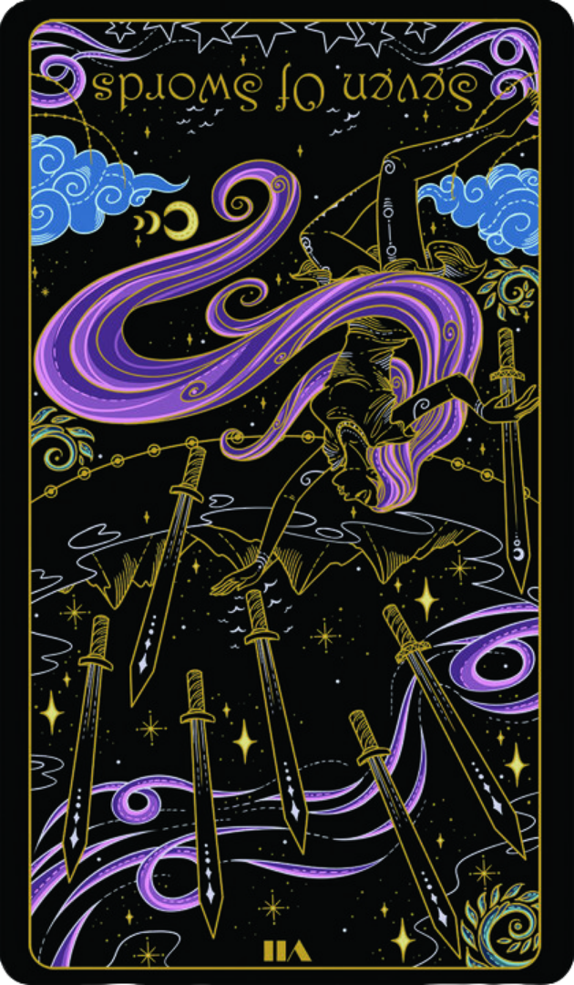 seven of swords reversed position