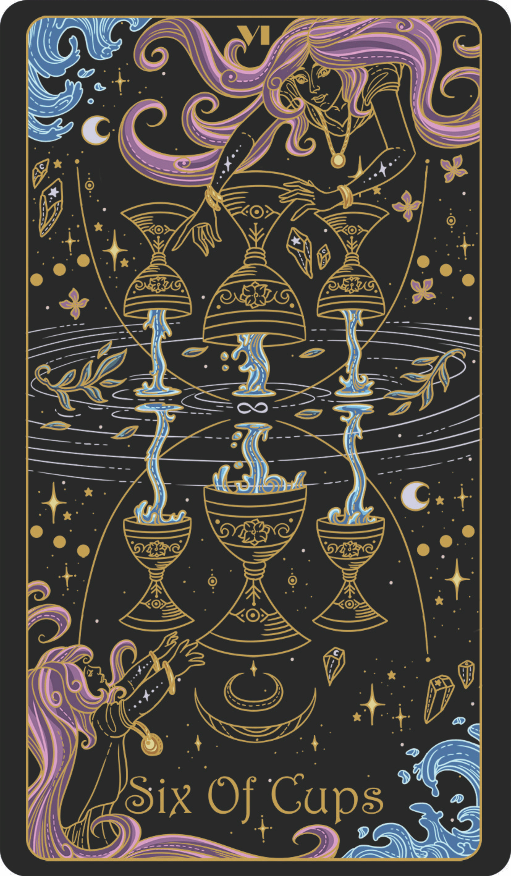 six of cups upright
