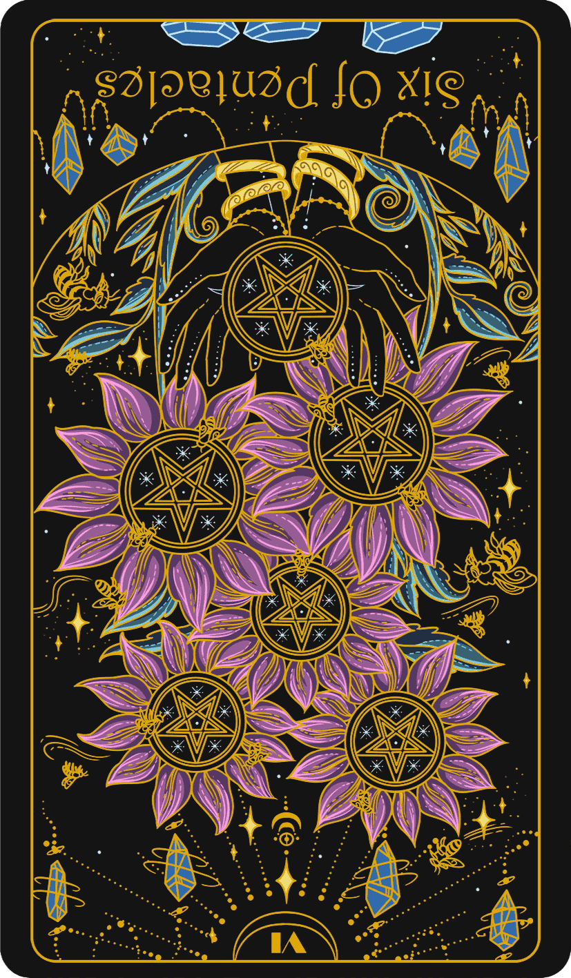 six of pentacles reversed