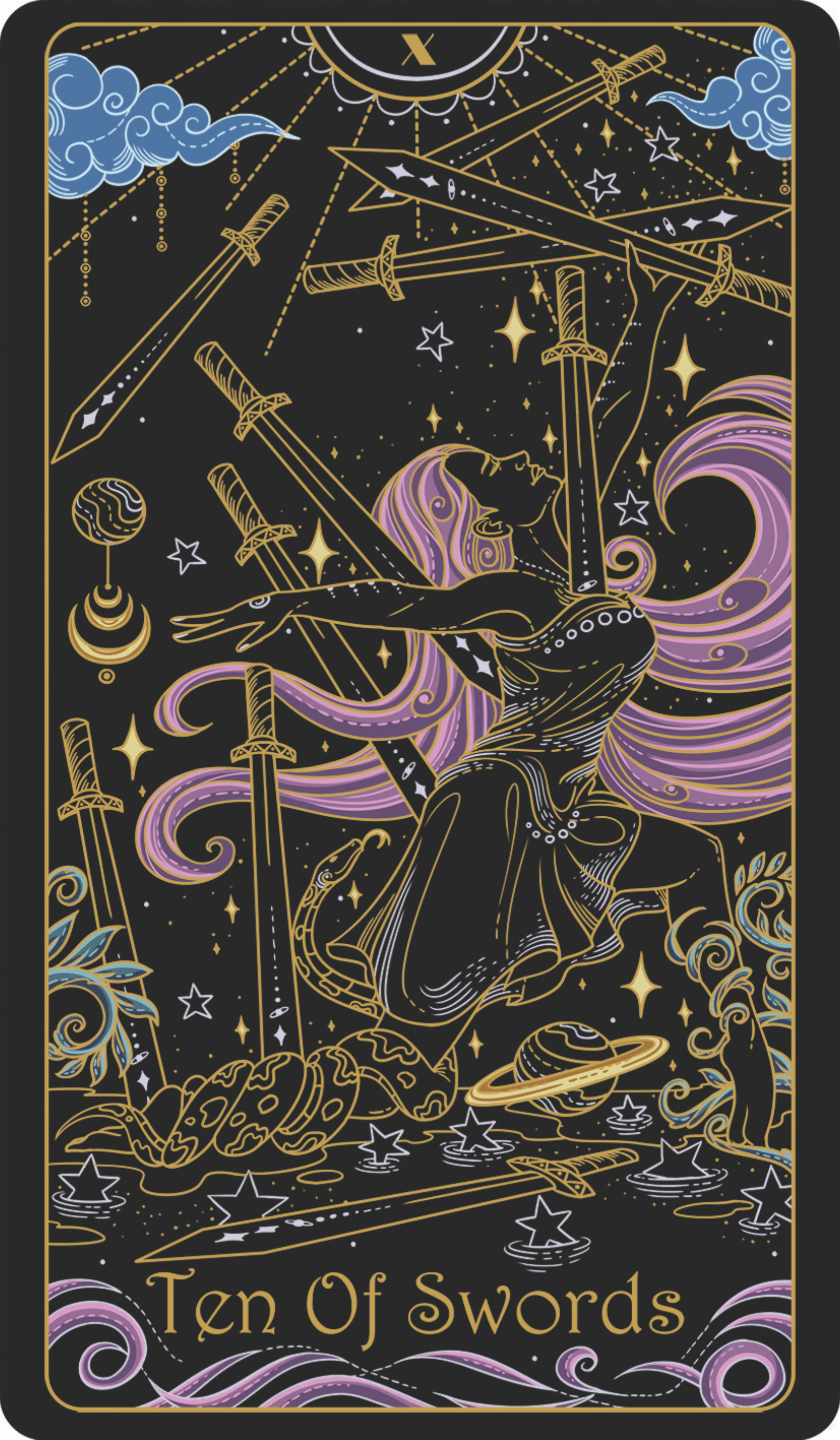 ten of swords upright