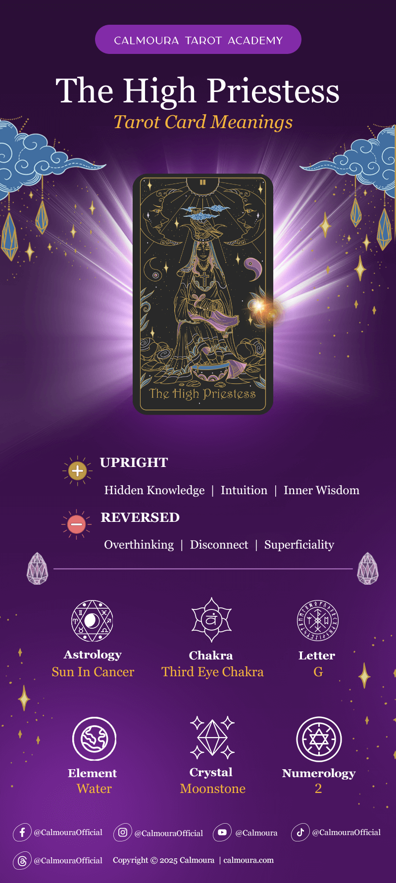 the high priestess cheat sheet