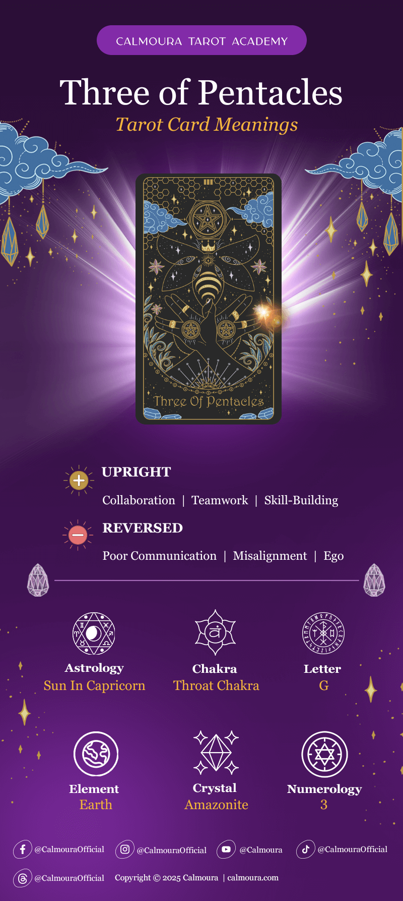 three of pentacles cheat sheet