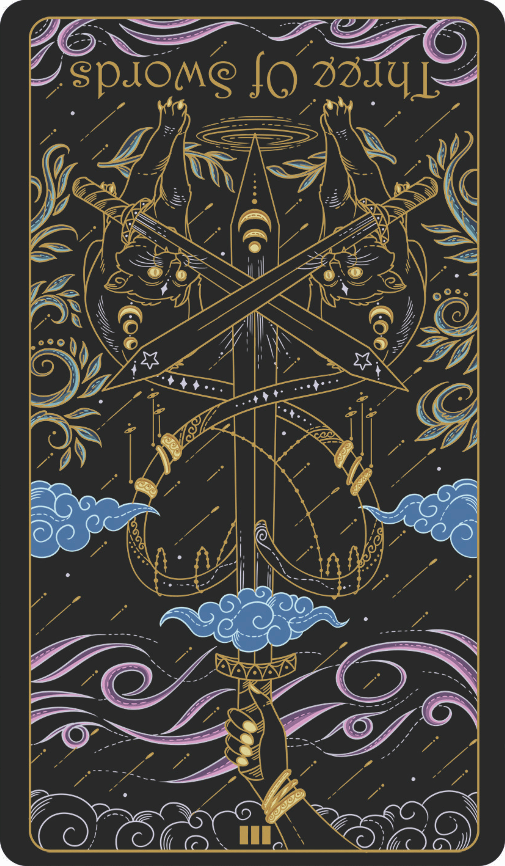 three of swords reversed