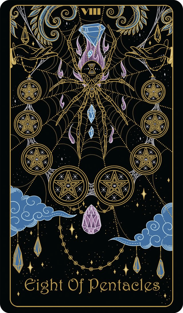 eight of pentacles upright