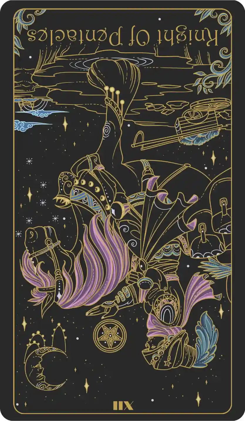 knight of pentacles reversed