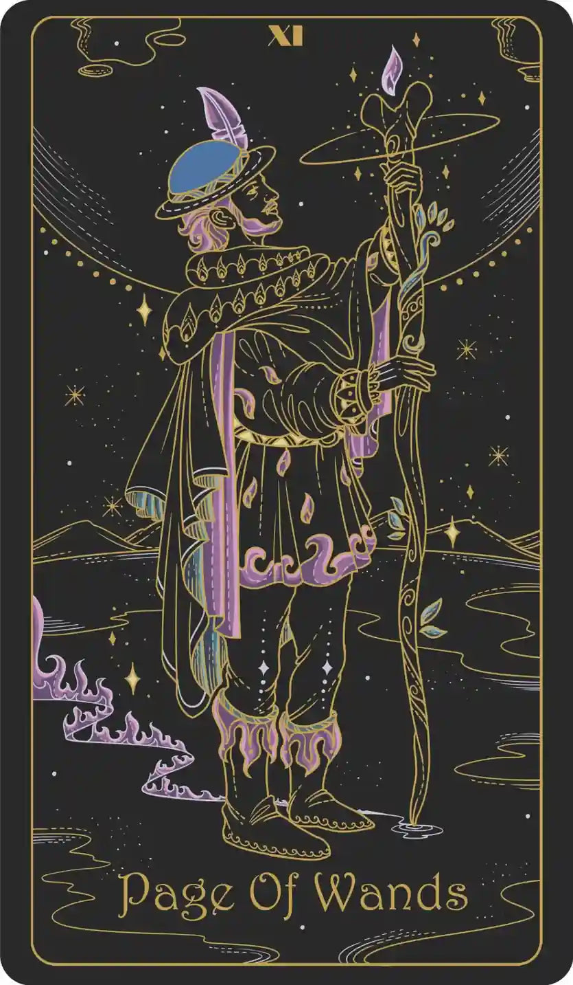 page of wands upright